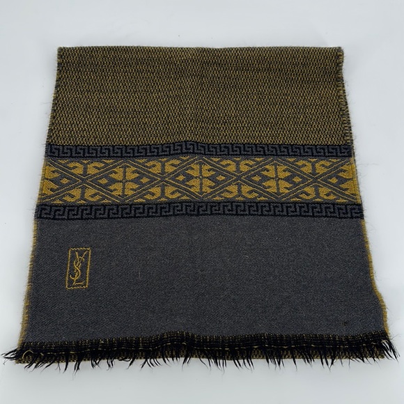 YSL %100 WOOL SCARF - Picture 1 of 5